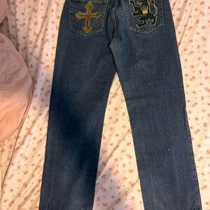 Unbranded Men's Navy and Blue Jeans